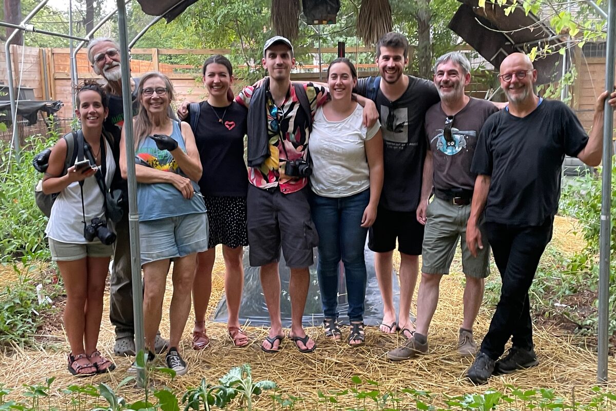 Austin Bat Refuge board and volunteers in bat garden